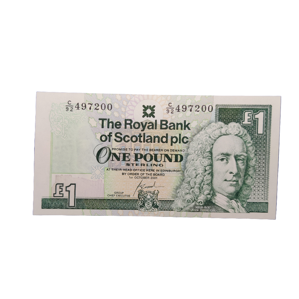 The Royal Bank Of Scotland PLC One Pounds Banknote x5 consecutive