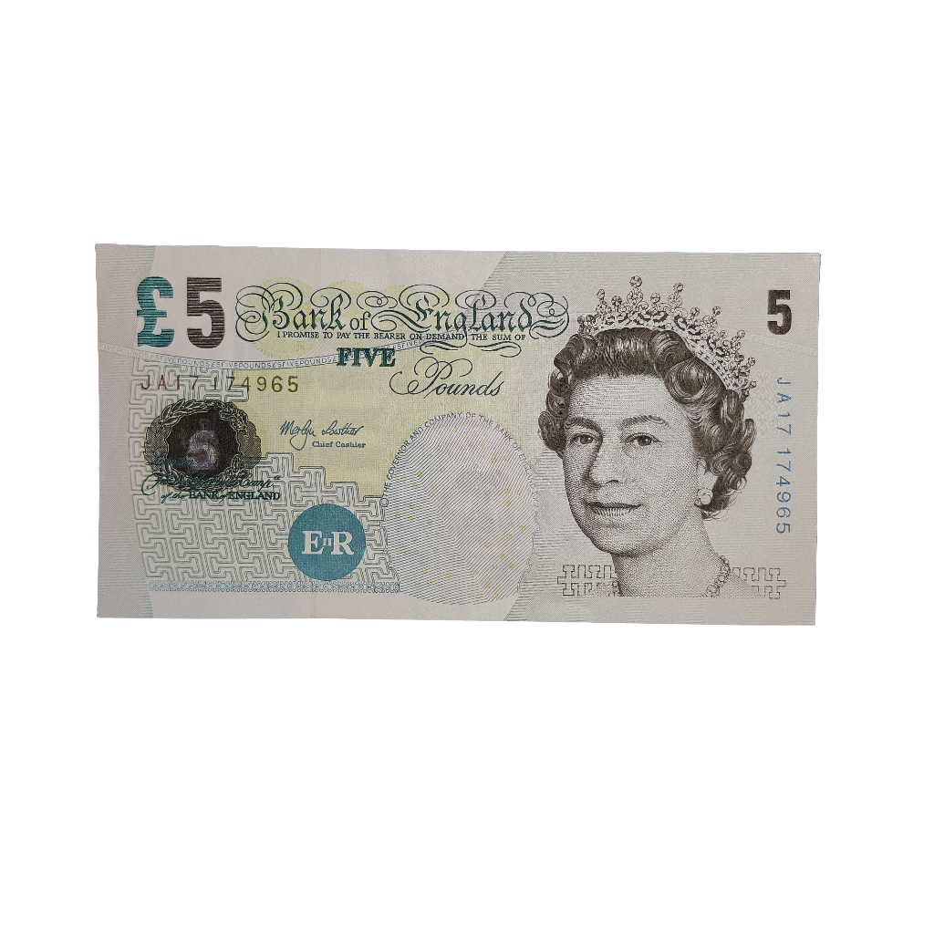 Bank of England Series E five pounds Banknote Merlyn Lowther