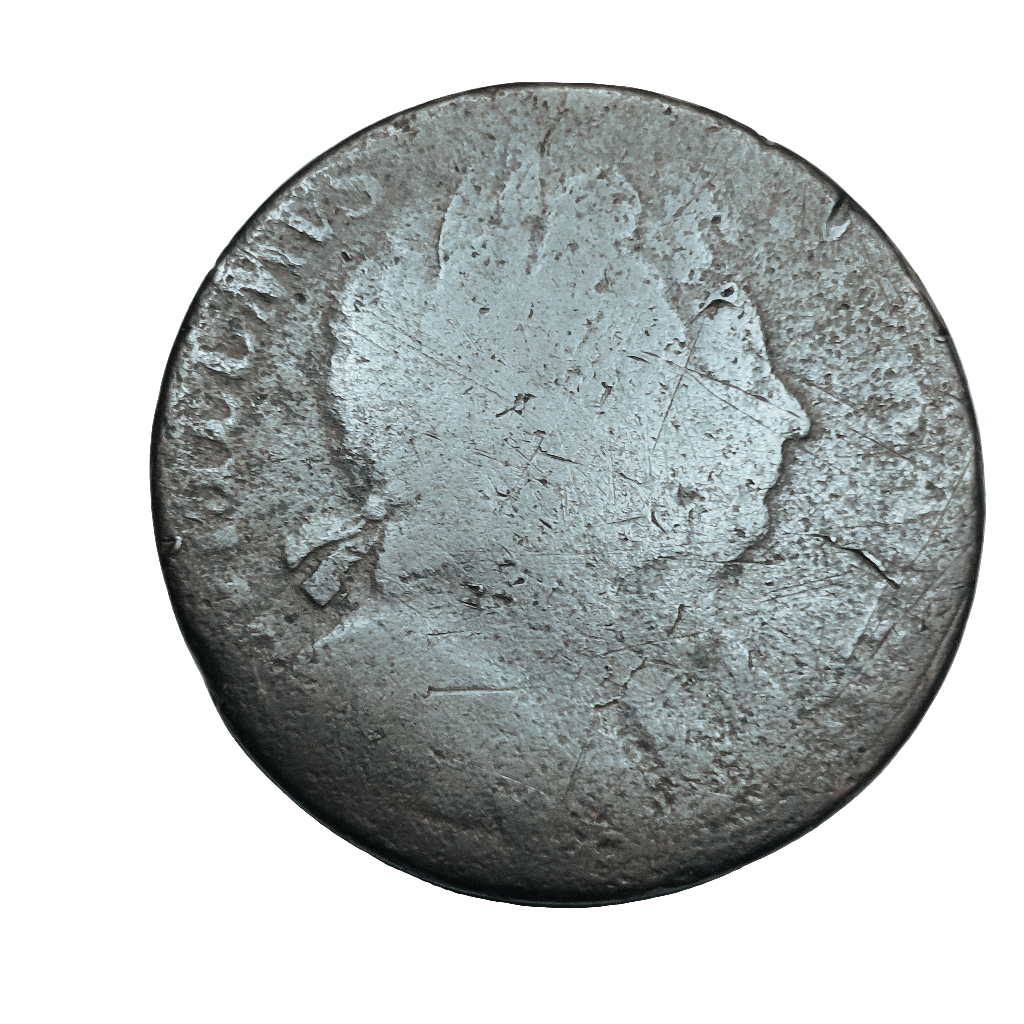 William and Mary half penny