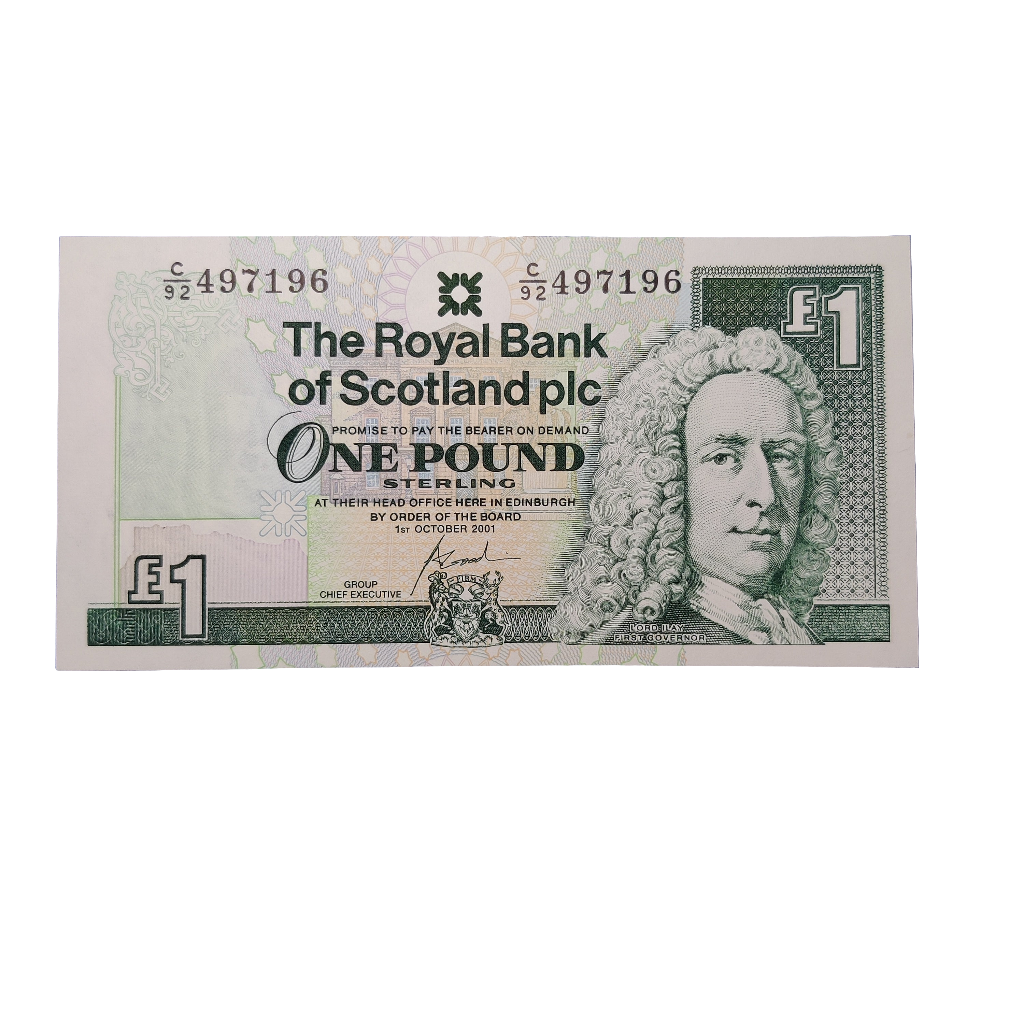 The Royal Bank Of Scotland PLC One Pounds Banknote x5 consecutive