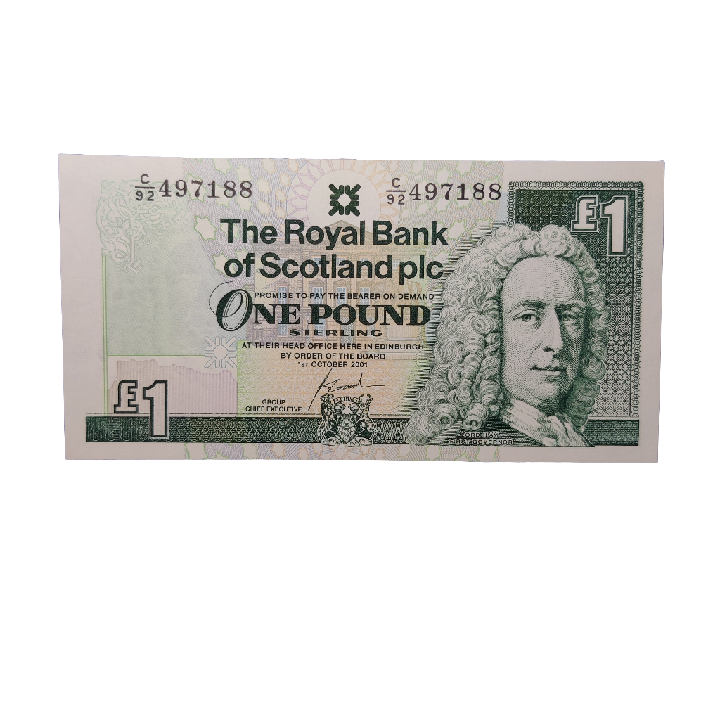 Royal Bank Of Scotland PLC One Pounds Banknote x 3 consecutive