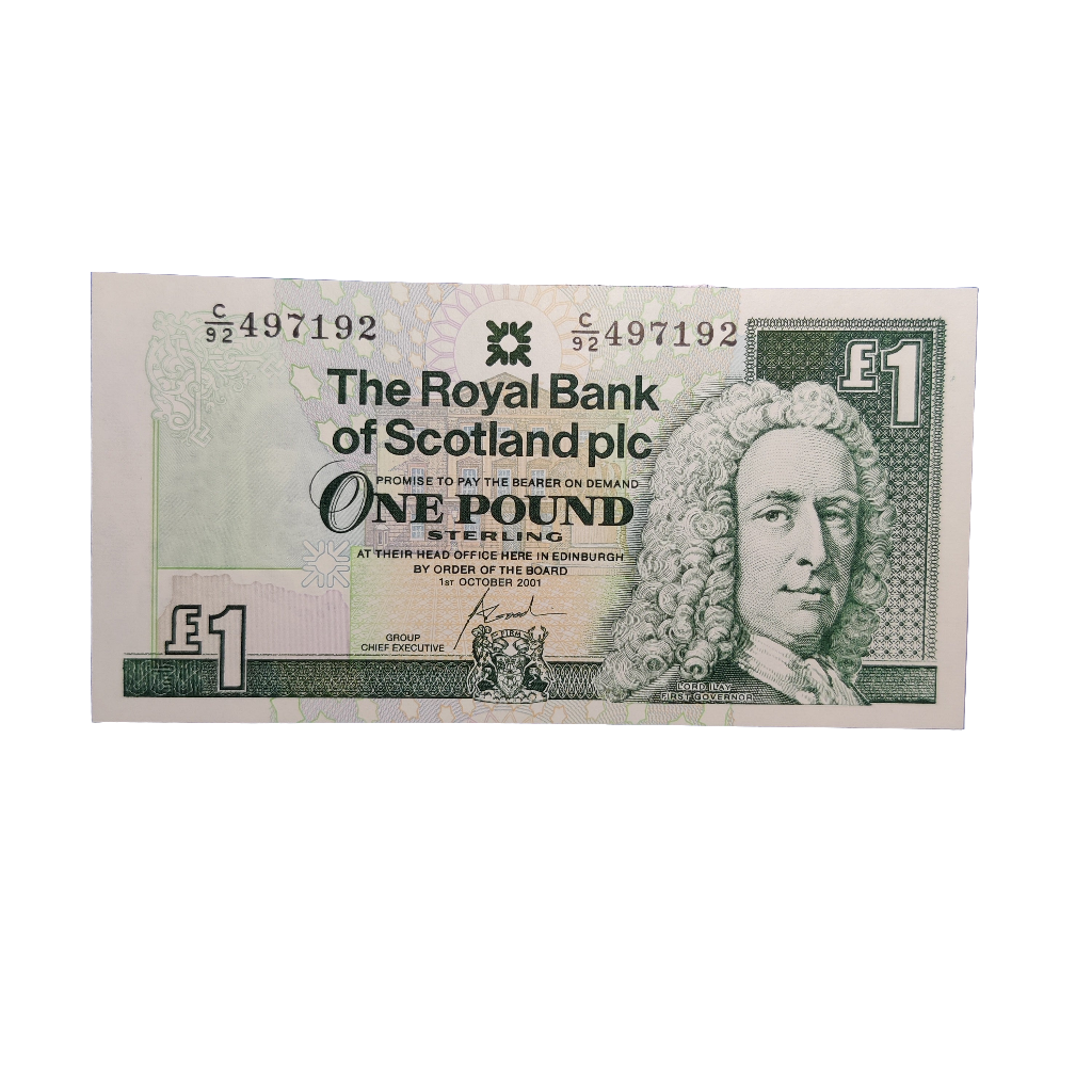 The Royal Bank Of Scotland PLC one pounds banknotes x6 consecutive