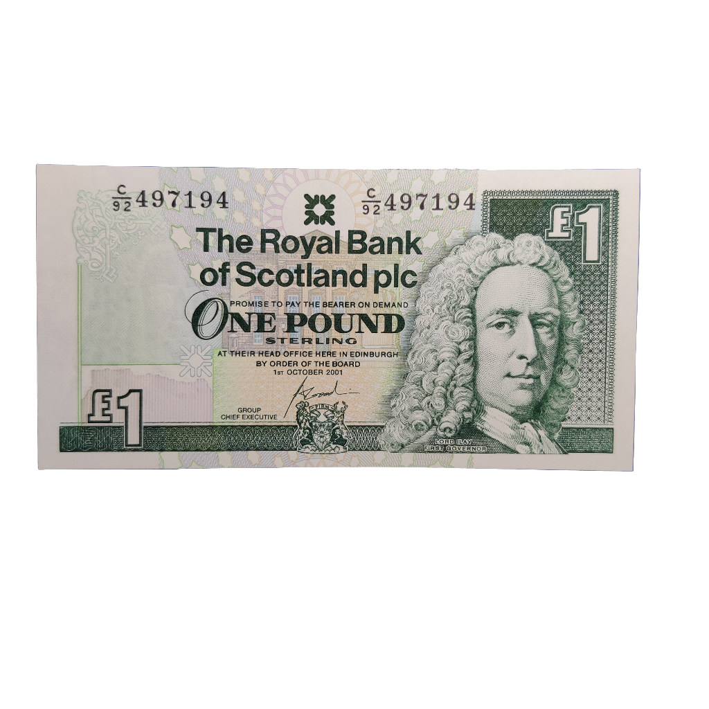 The Royal Bank Of Scotland PLC one pounds banknotes x6 consecutive