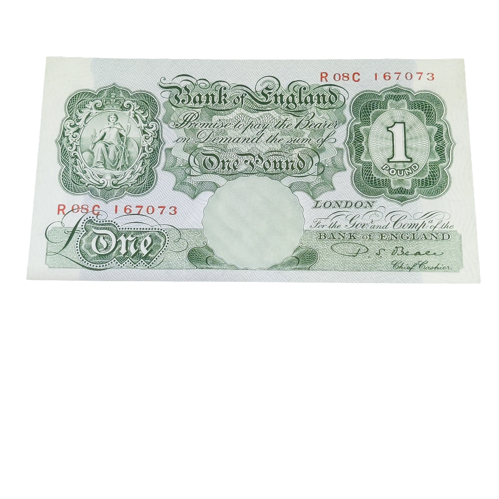Bank of England series A one pound  Banknote D S Beal