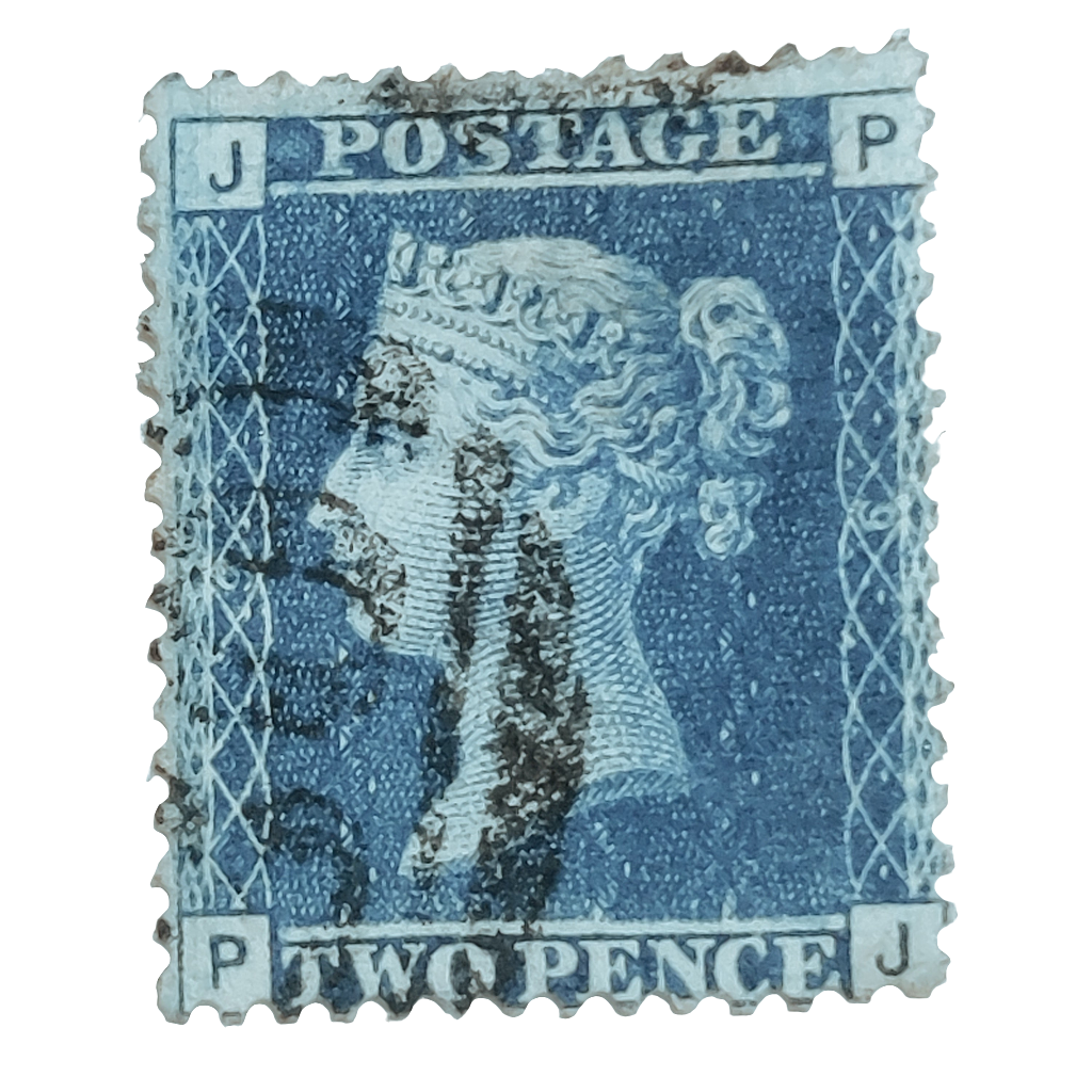Two pence blue Victoria plate 9