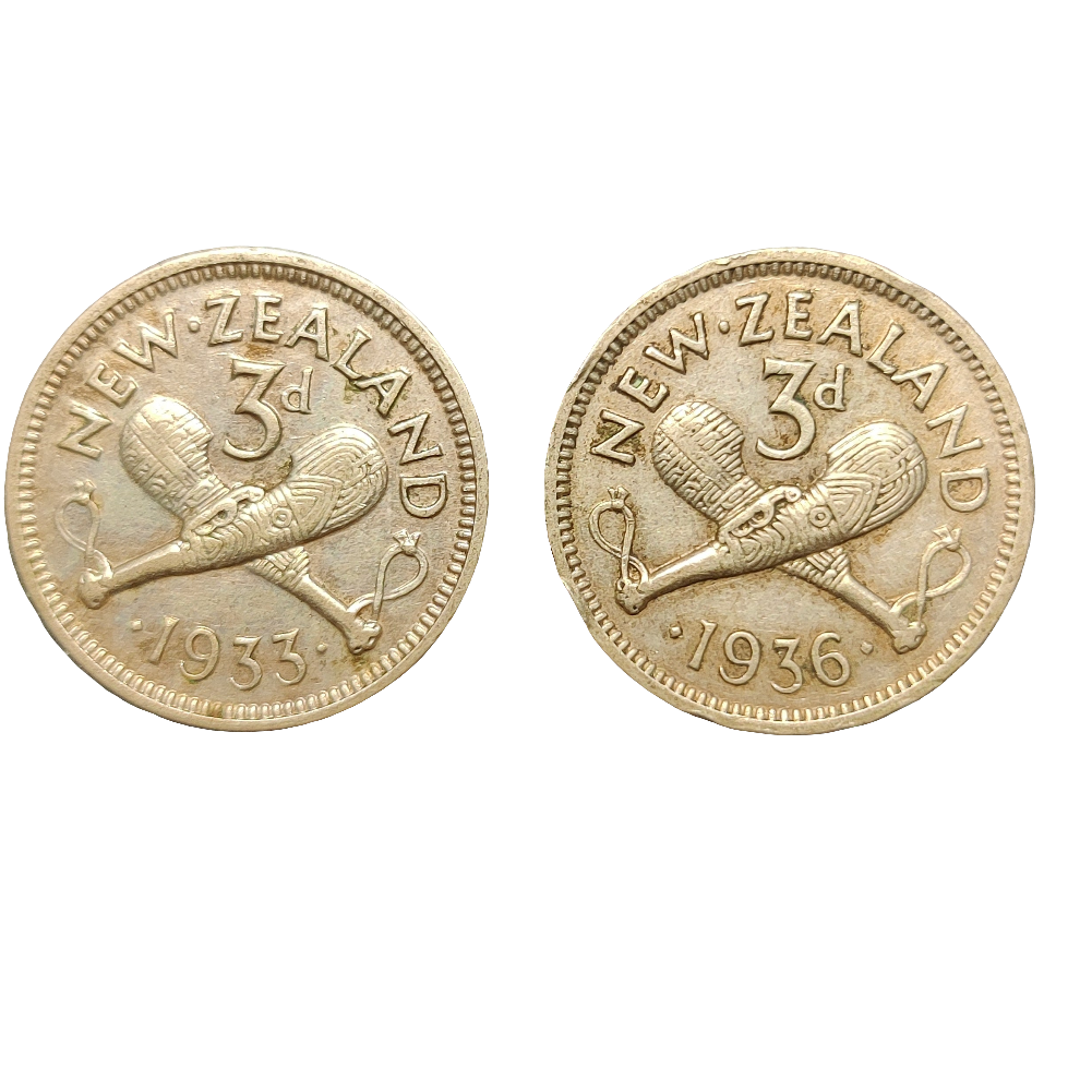 1933 1936 New Zealand 3 pence