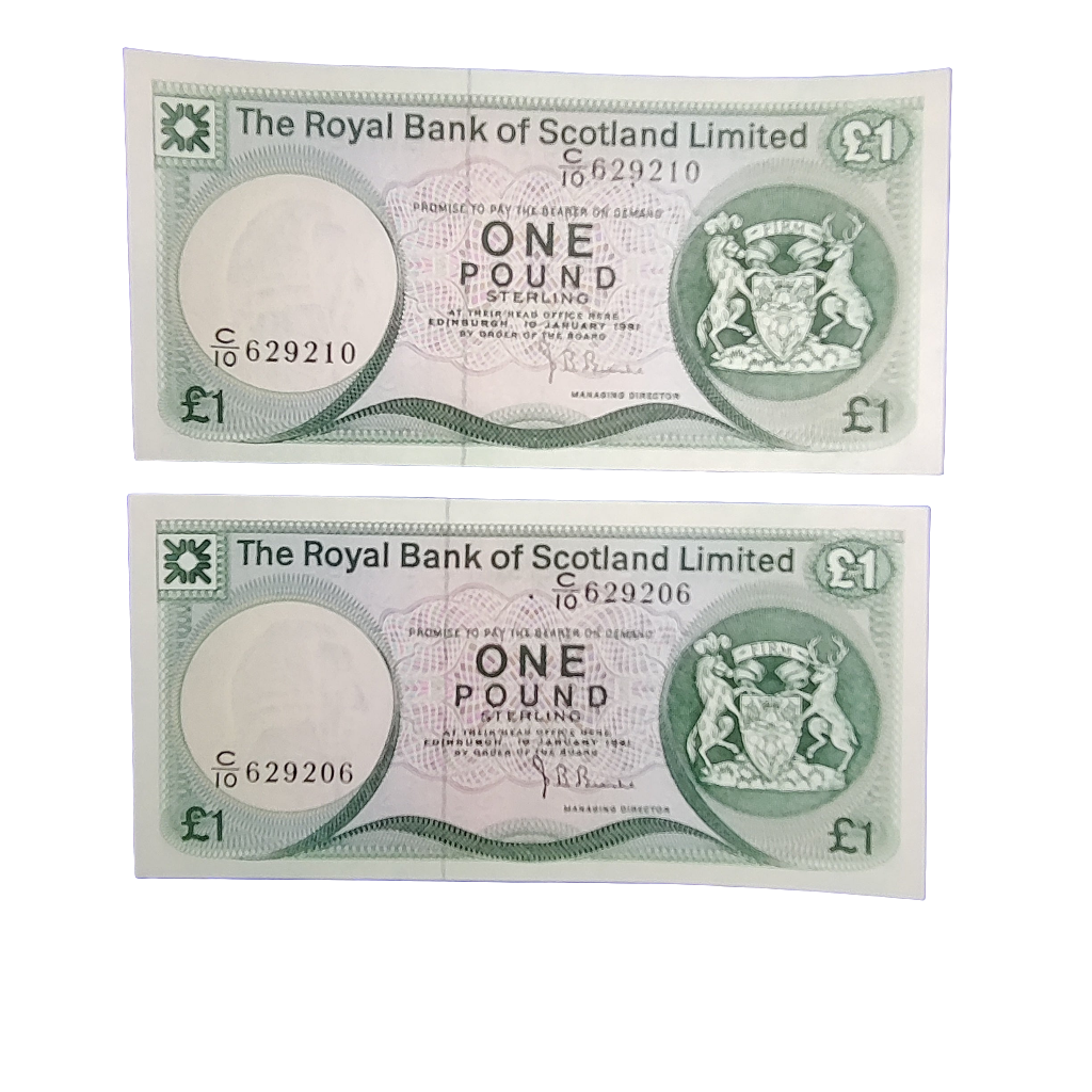 The Royal Bank Of Scotland Limited one pounds banknote