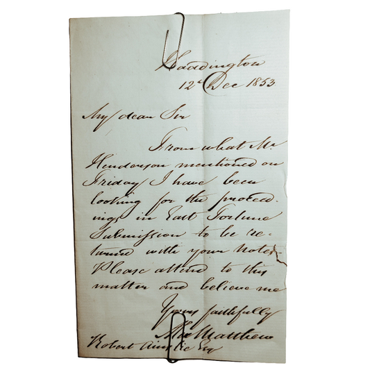 1853 Victorian letter