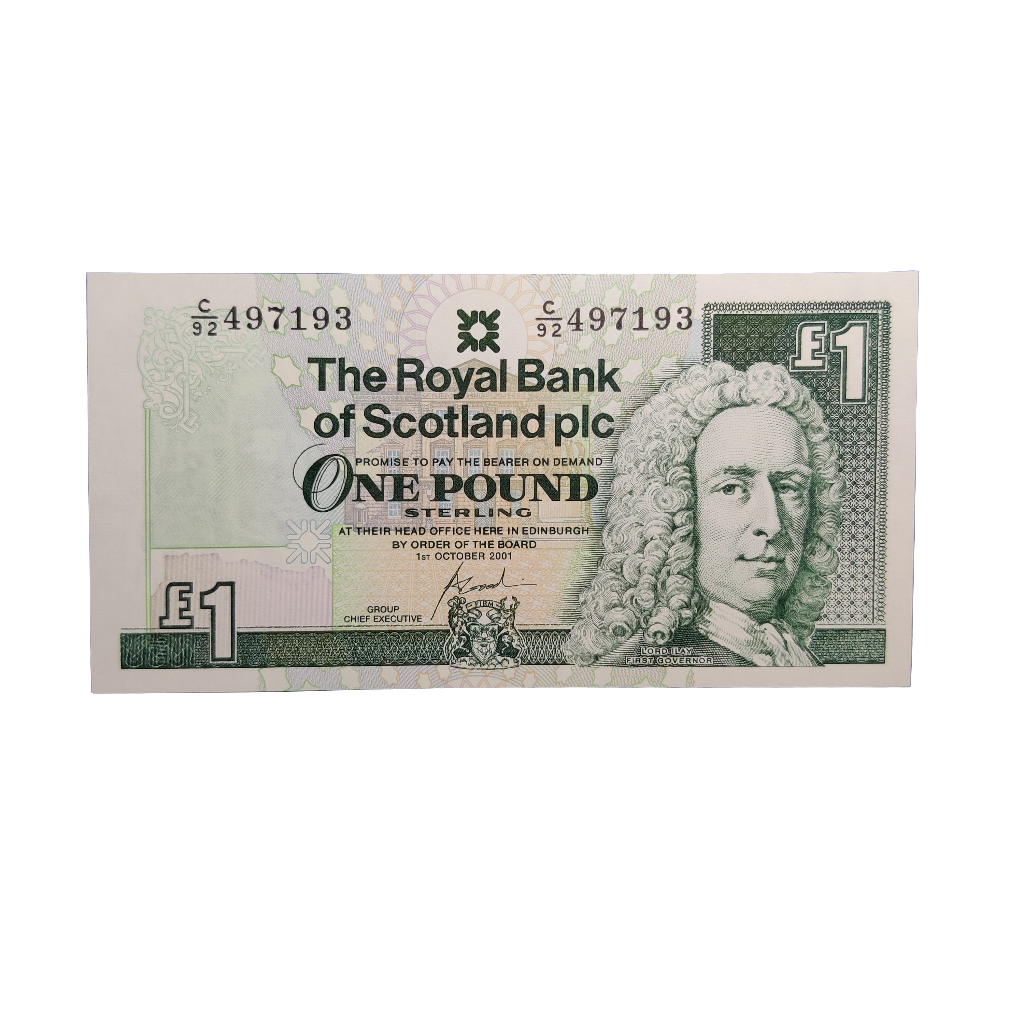 The Royal Bank Of Scotland PLC one pounds banknotes x6 consecutive