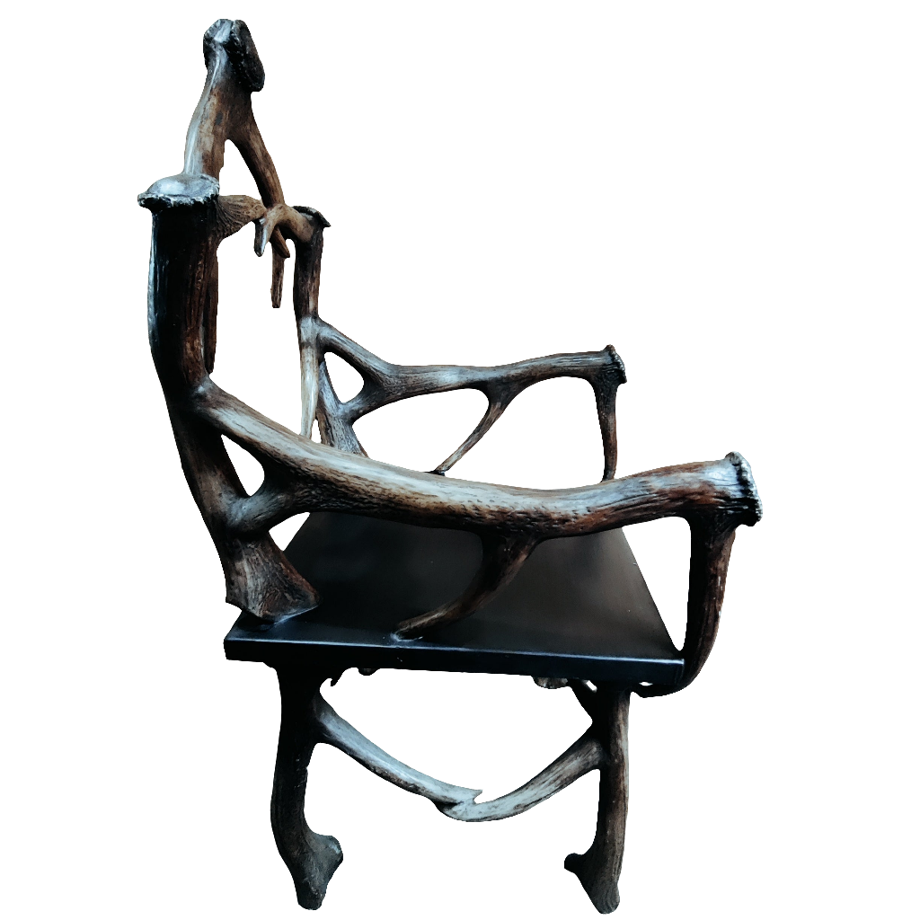 Country style faux deer antler chair