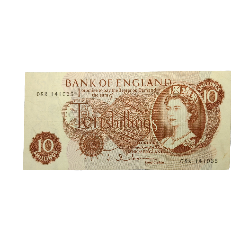 Bank Of England Series C Ten Shillings Banknote Last Series J Hollom