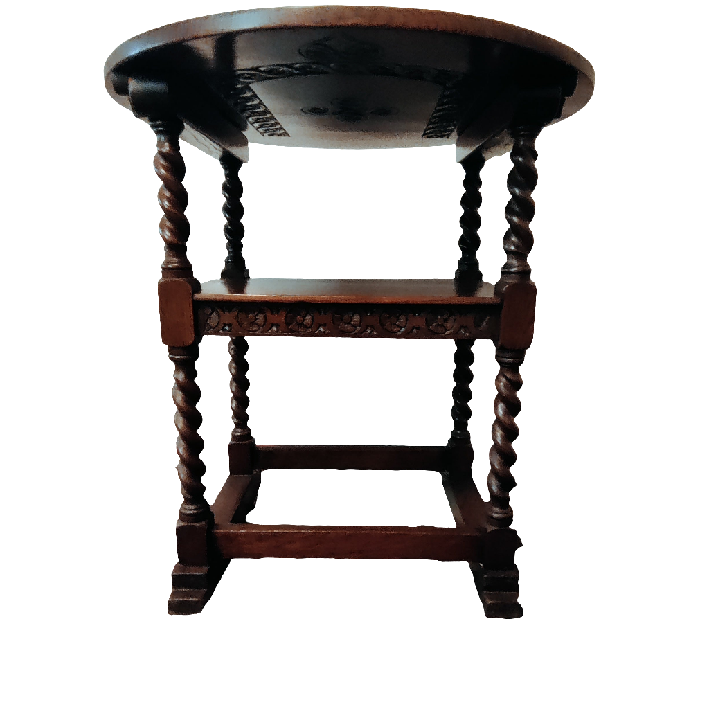 Antique oak monk chair