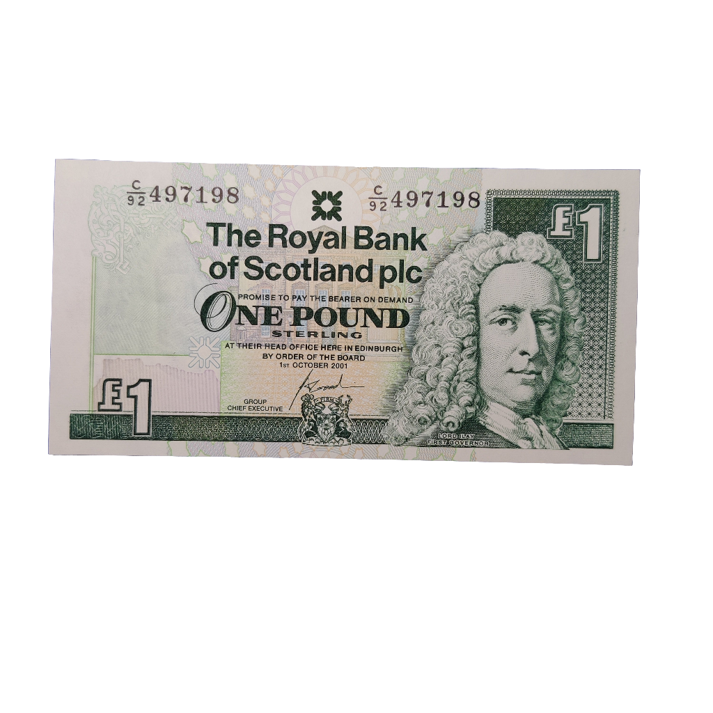 The Royal Bank Of Scotland PLC One Pounds Banknote x5 consecutive