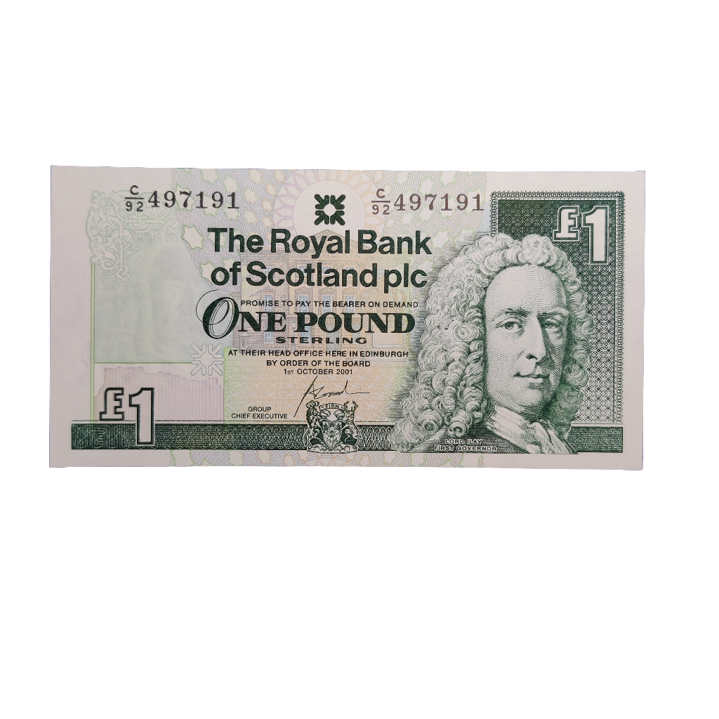 The Royal Bank Of Scotland PLC one pounds banknotes x6 consecutive