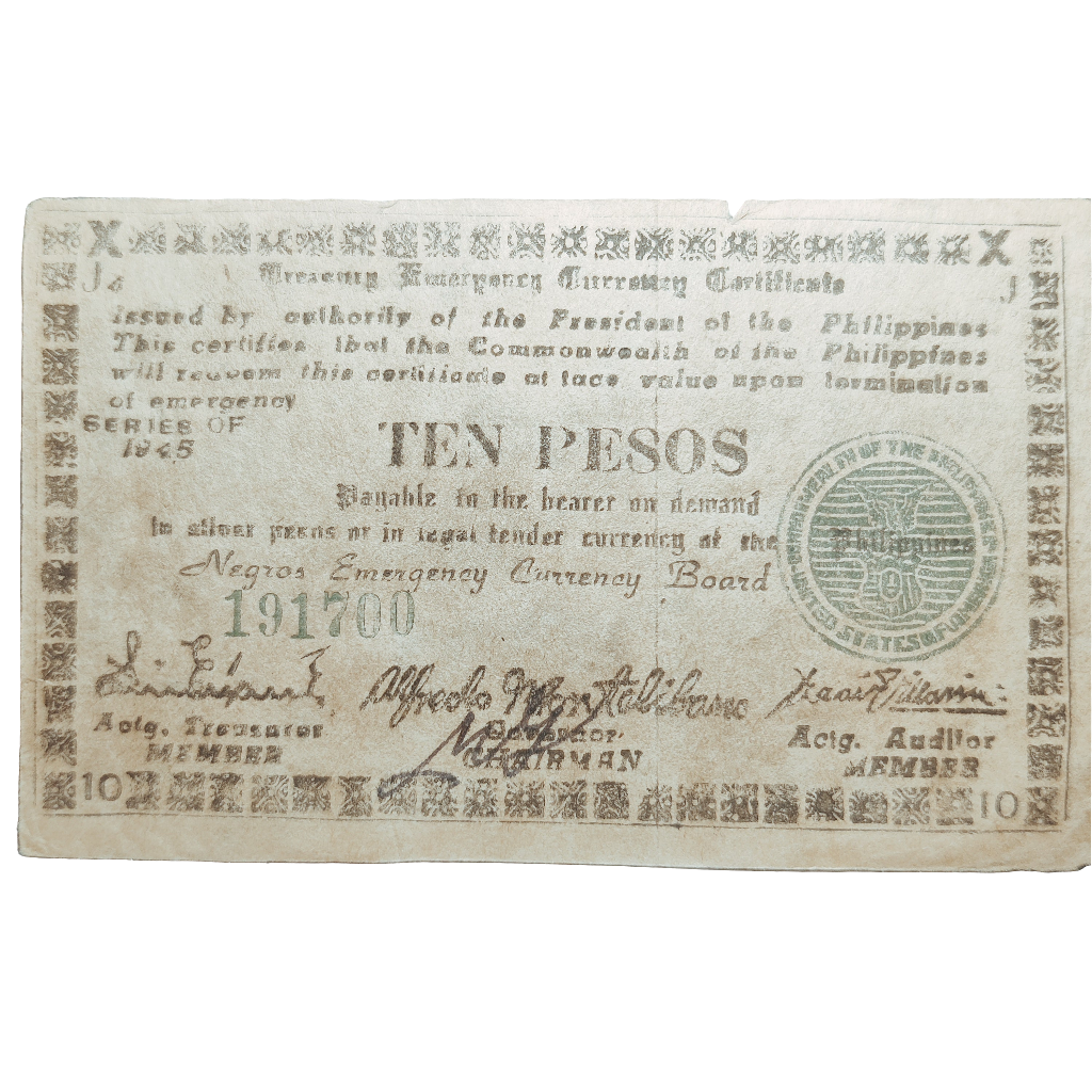 1945 Philippines emergency 10 pesos