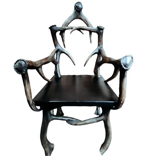 Country style faux deer antler chair