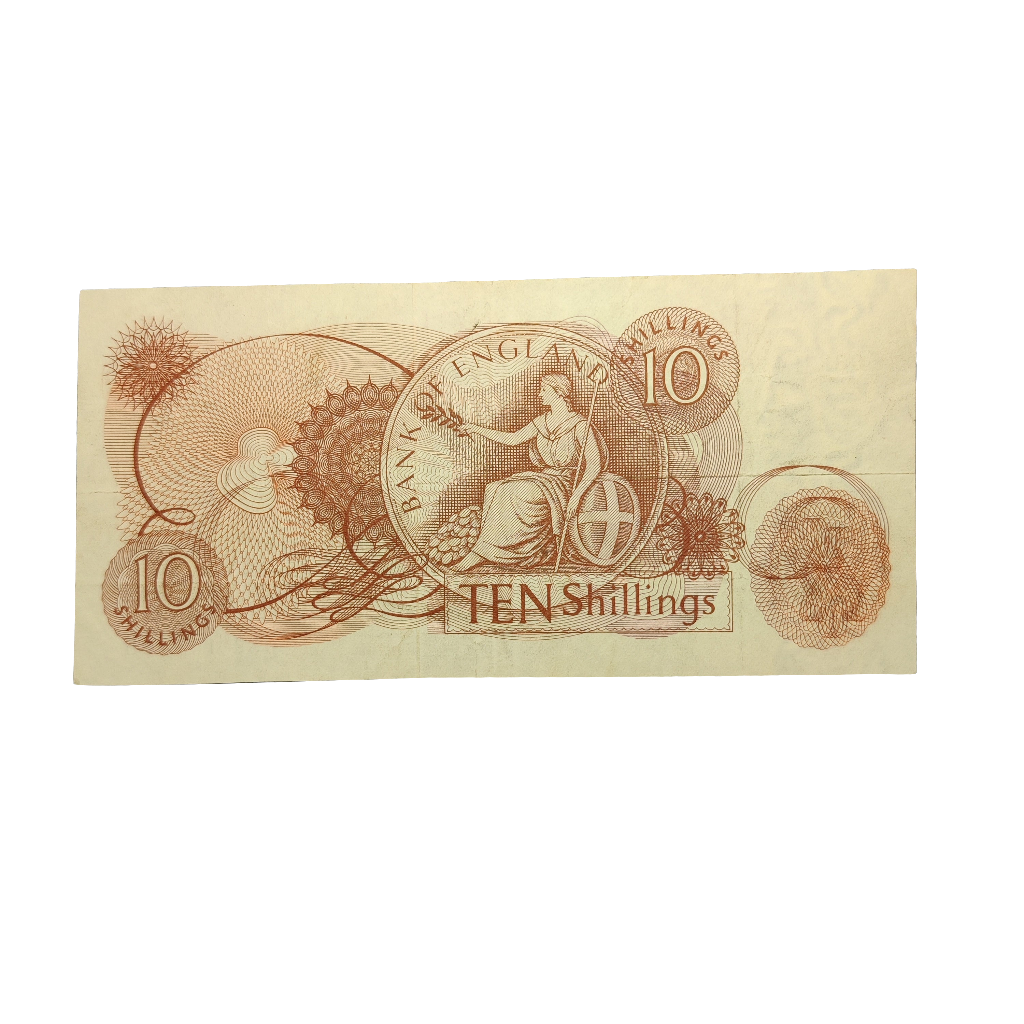 Bank Of England Series C Ten Shillings Banknote Last Series J Hollom