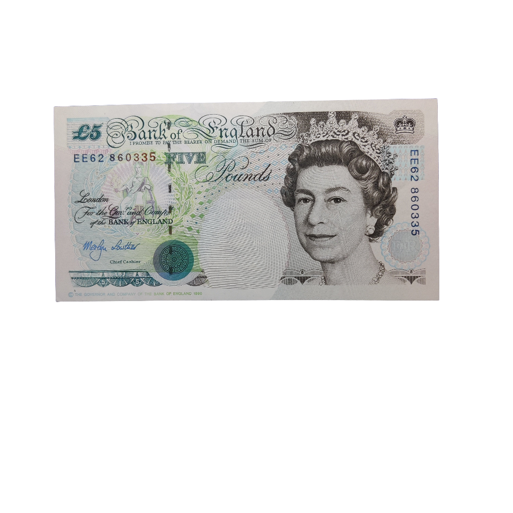 Bank of England Series E five pound Banknote Merlyn Lowther