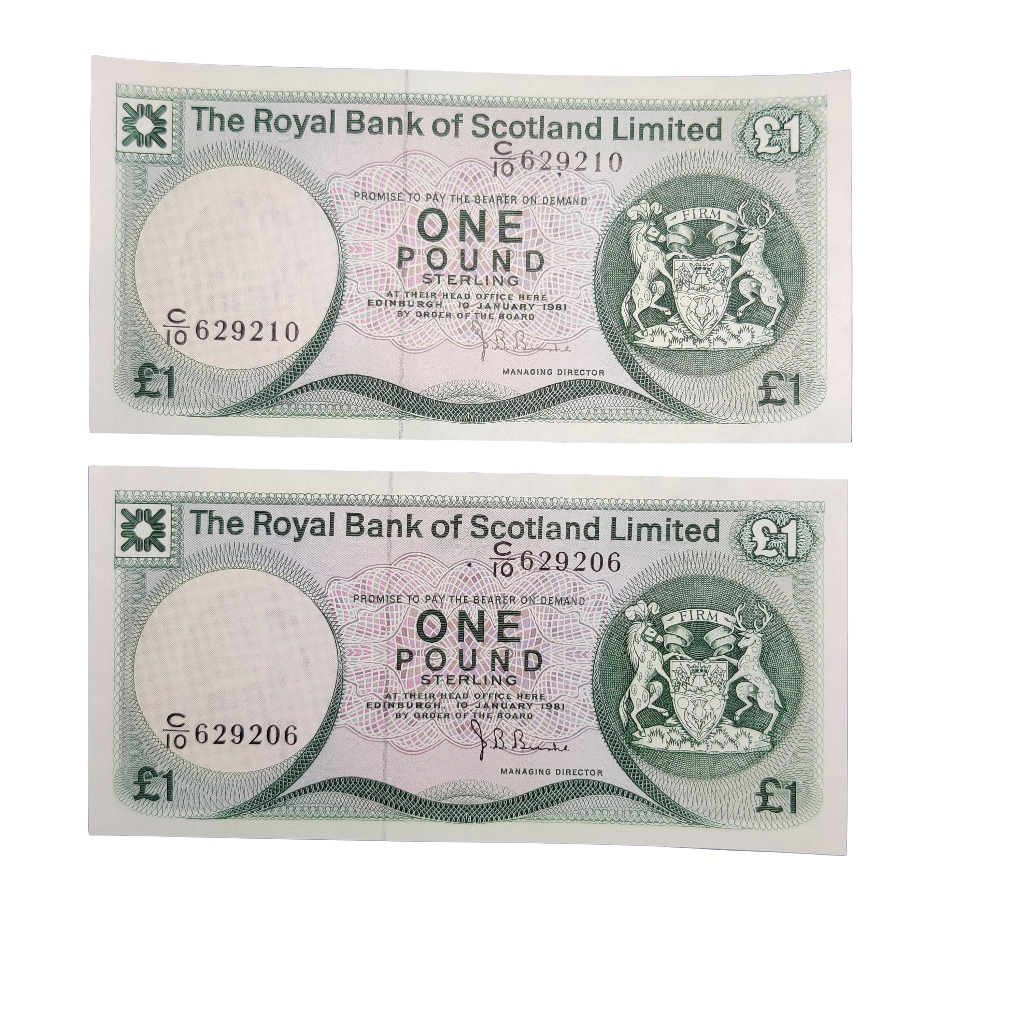 The Royal Bank Of Scotland Limited one pounds banknote