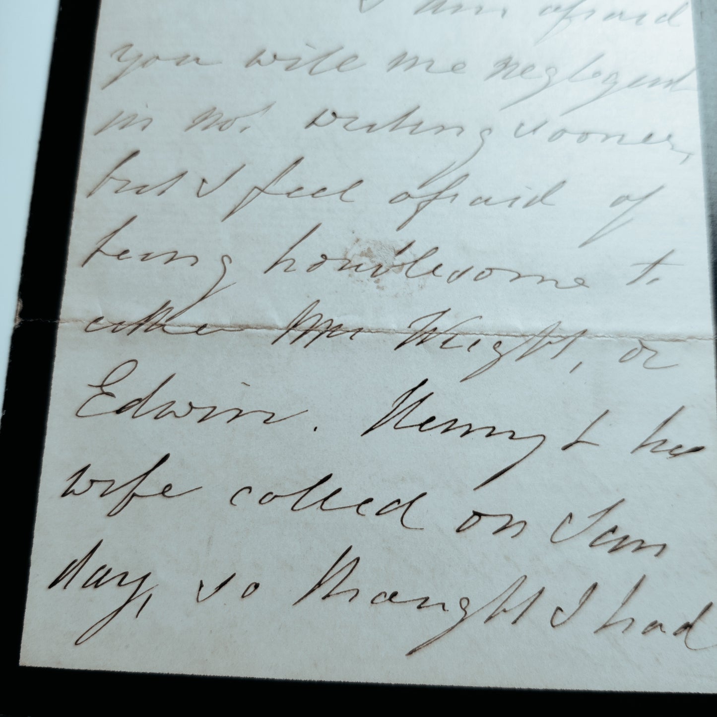 1868 Victorian mourning letter