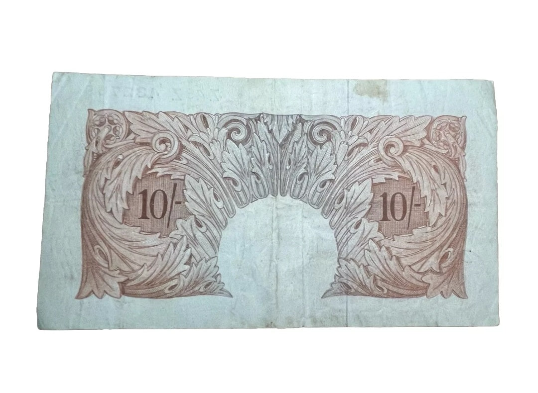 Bank of England series A Ten shillings banknote first series P S Beal