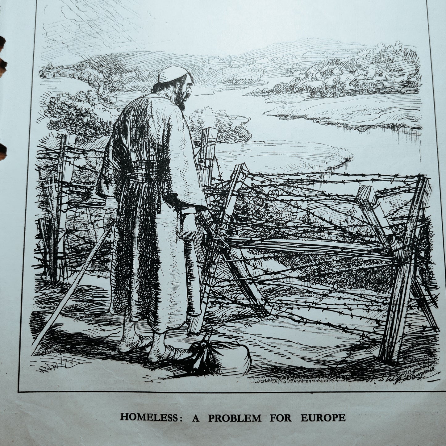 Punch homeless a problem in Europe 1938