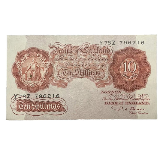 Bank of England  series A Ten  shillings banknote P S Beal