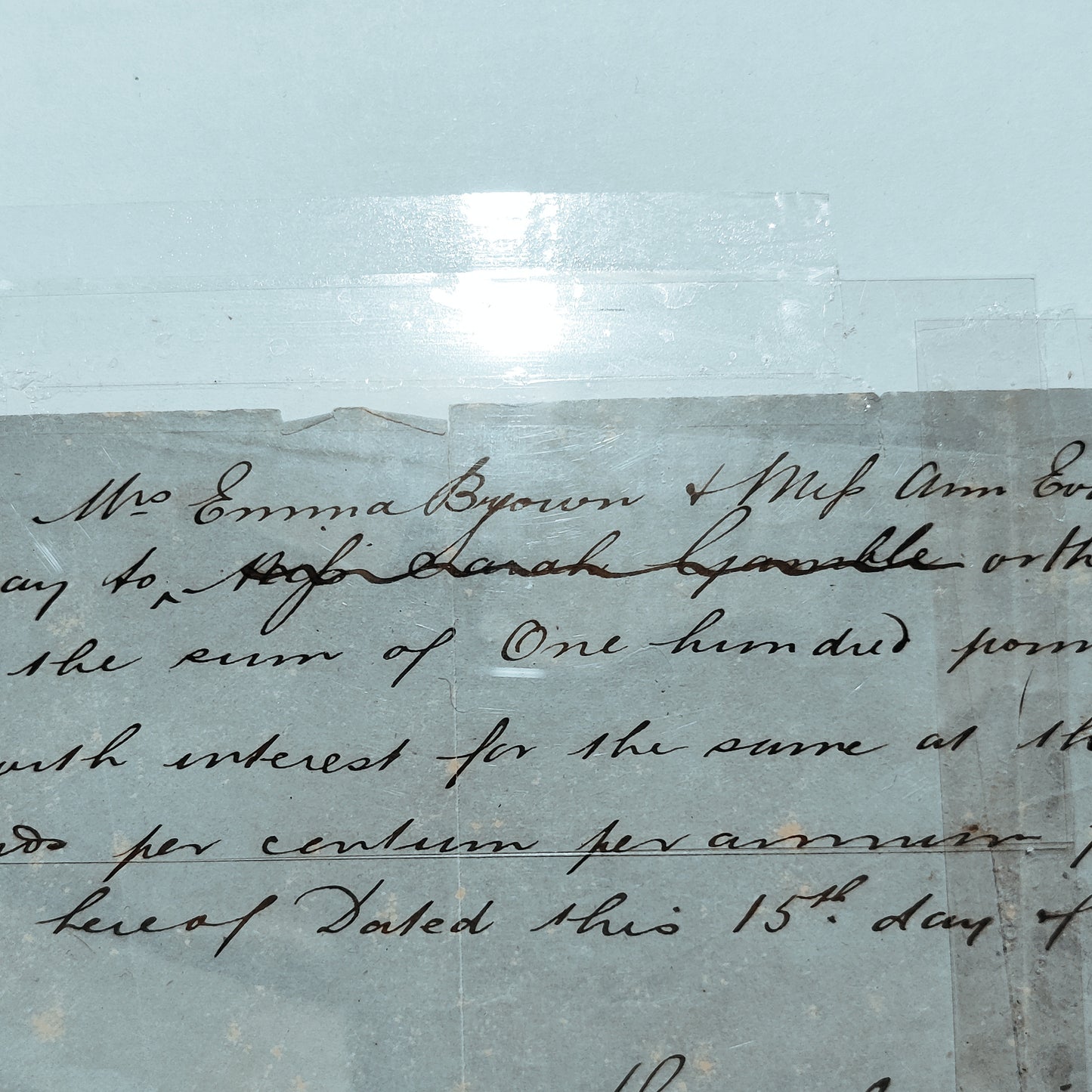 £100 promissory note hand written 1876 scarce