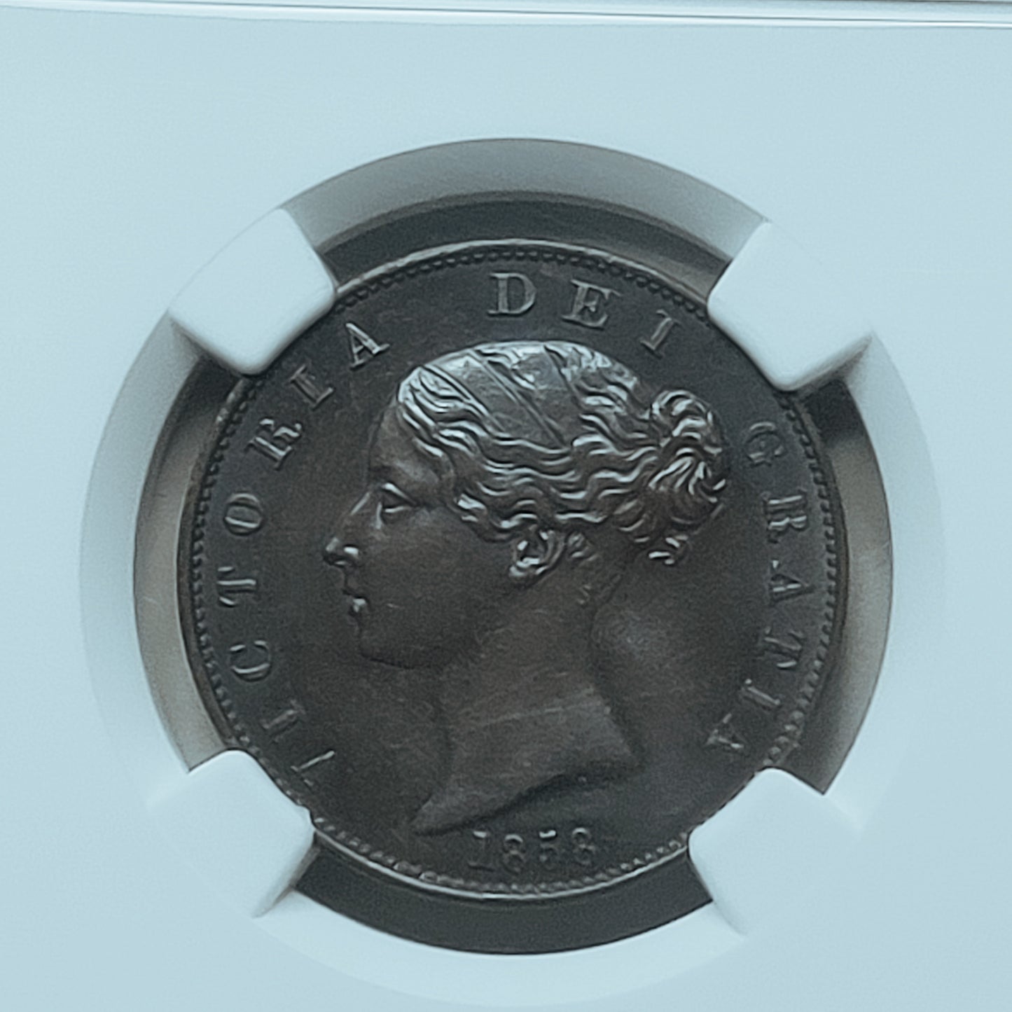 1858 Victoria Half Penny NGC MS 61