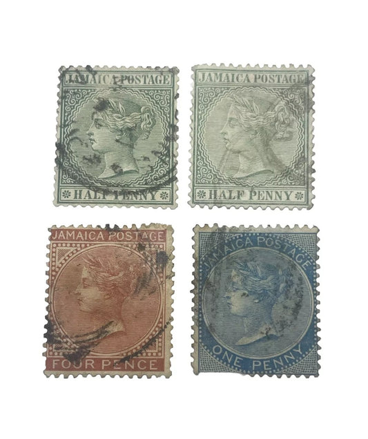 Antique Victorian Jamaica  Stamps Used 1800s